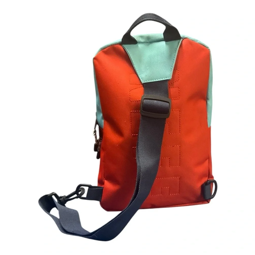 🎨 NEFF‎ Colorblock Backpack 🎒 Teal & Orange Street Style Classic